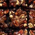 Extra Nutty Dark Chocolate Fudge Brownies