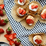 Gluten-Free Dairy-Free Angel Food Cupcakes with strawberries