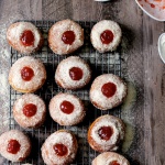 Black Pepper and Strawberry Jam Doughnuts