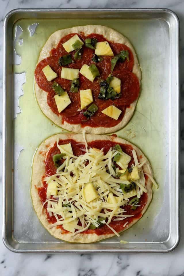 Pepperoni Pineapple and Hatch Chile Pizza Joy the Baker