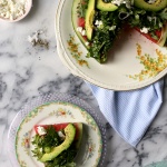 Watermelon Wedge with Kale, Jalapeño, and Avocado