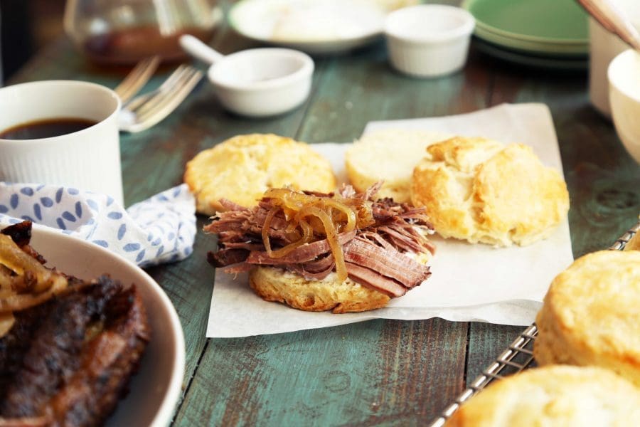 YES! Brisket Breakfast Biscuits
