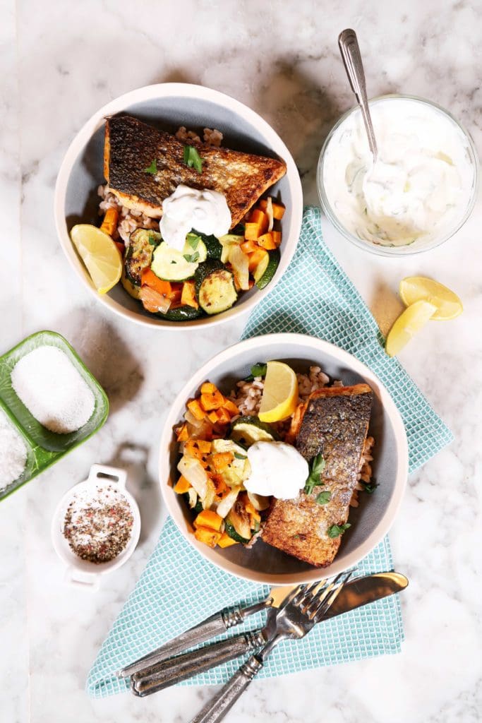 Bowl of Food: Pan Seared Salmon with Roasted Vegetables