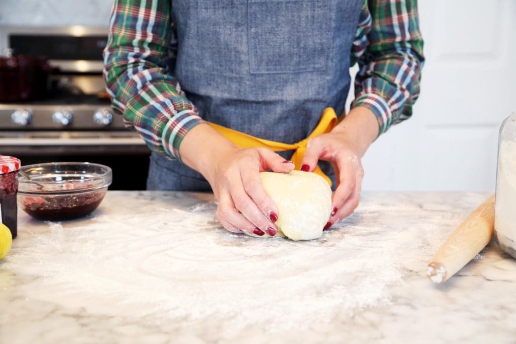 Rolled Jam Buns with Sour Cream Glaze