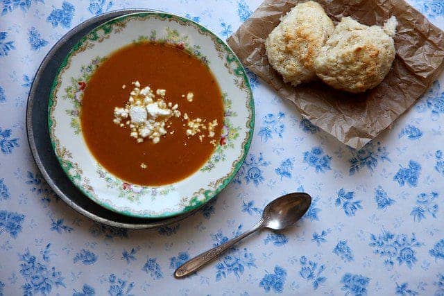 Roasted Sweet Potato Soup (Easy Sheet Pan Soup!) - Jessica in the