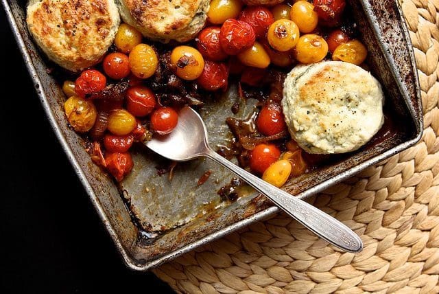 summer-tomato-cobbler-with-blue-cheese-biscuits