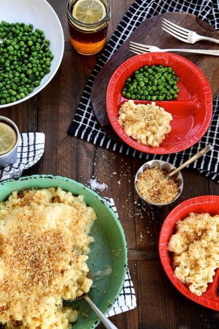 classic-mac-and-cheese-with-minty-peas