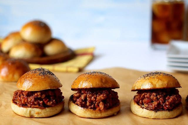 turkey sloppy joes with buttery buns