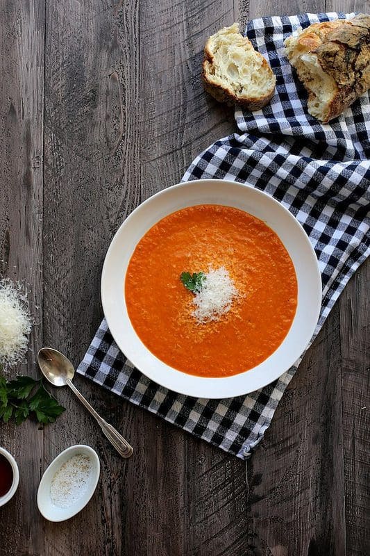 creamy roasted red pepper soup