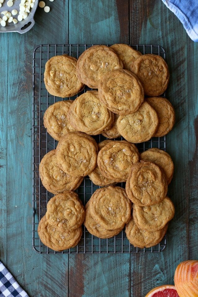 Grapefruit White Chocolate Brown Butter Cookies