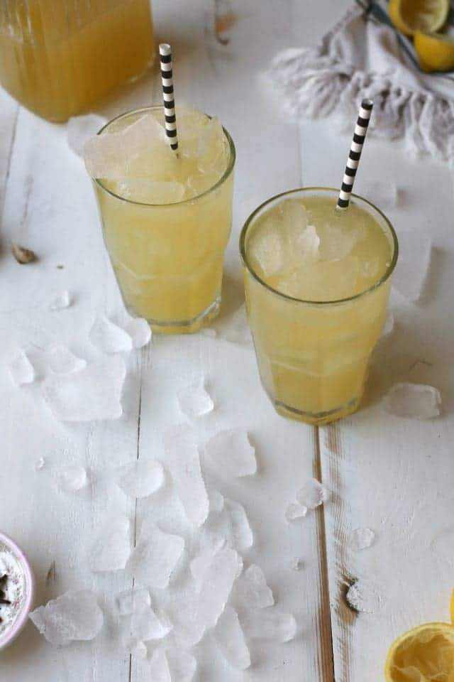 Winter Lemonade with ginger and cloves