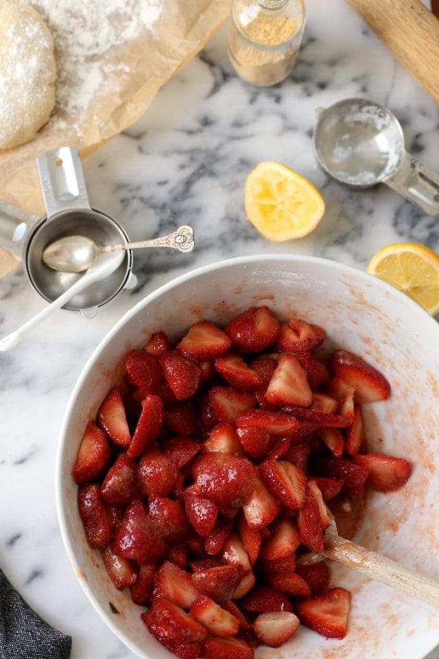 bowl of sugar coated berries