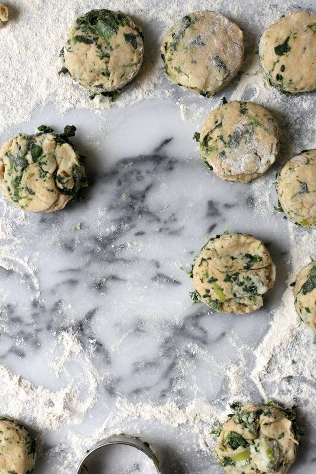 Spinach and Blue Cheese Biscuits