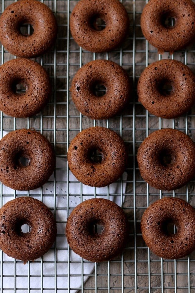 Chocolate Peanut Butter Baked Donuts