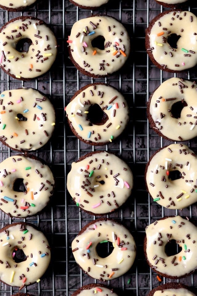 Chocolate Peanut Butter Baked Donuts