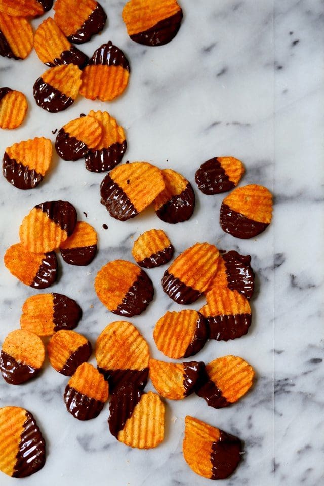 Chocolate Dipped BBQ Chips