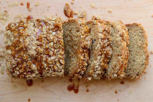 Gluten-free Banana Bread with salted caramel