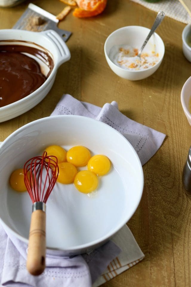 Chocolate Pudding Cake with orange and nutmeg