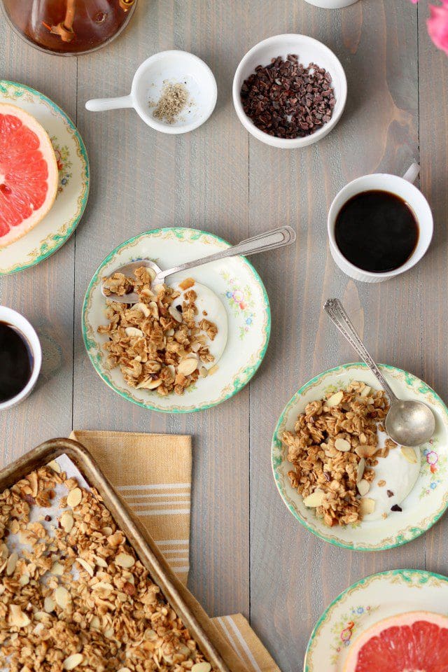 Small Batch Granola with cocoa nibs, almond, and coconut