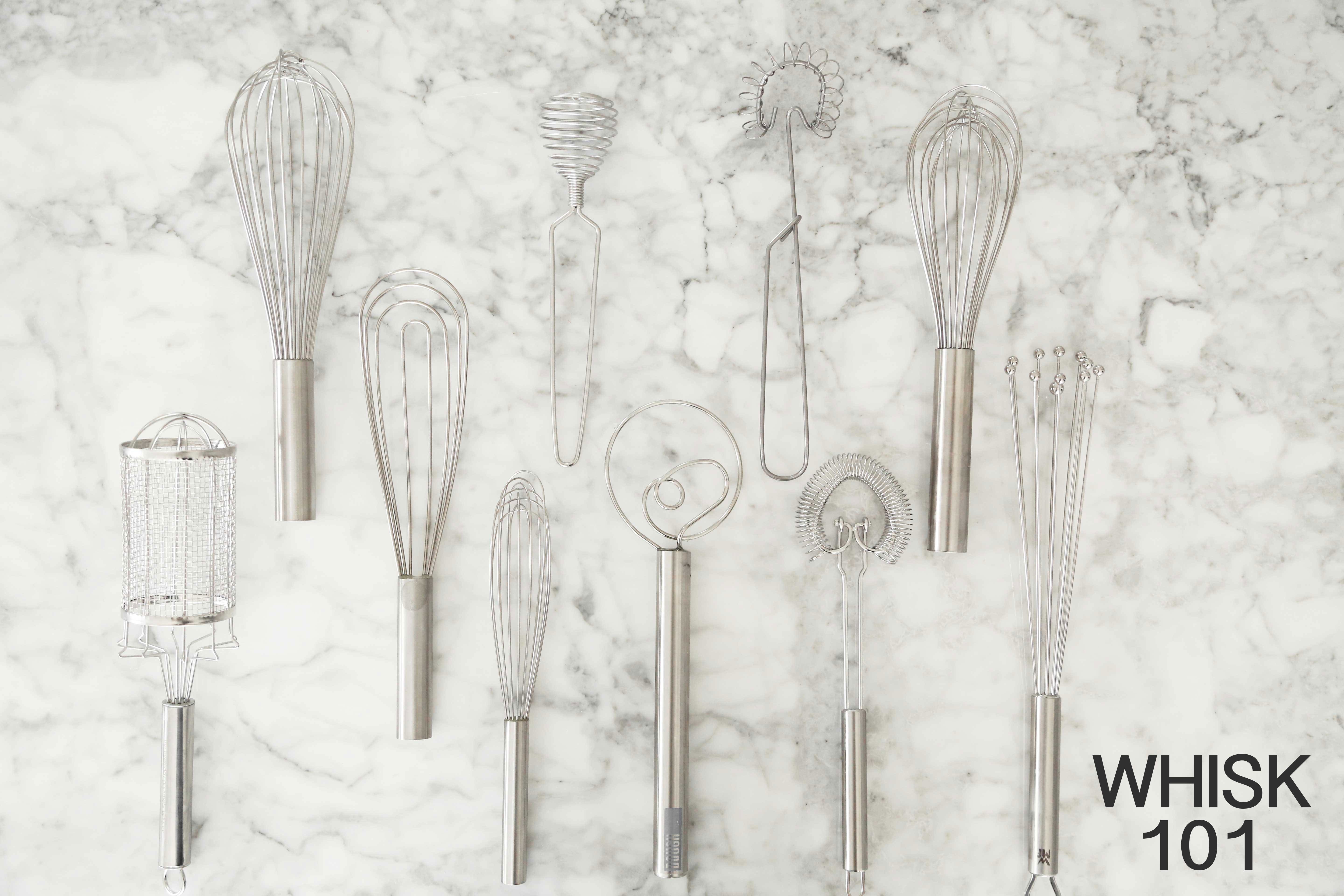 Flat Whisk-heavy Duty for Stiffer Batters and Dough. All Empty