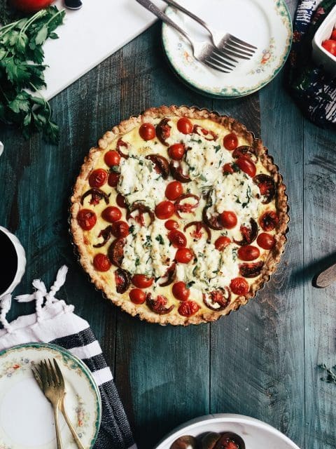 Summer Tomato Pie with Herb Ricotta