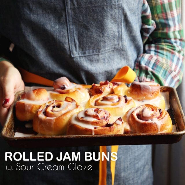 cherry jam rolls