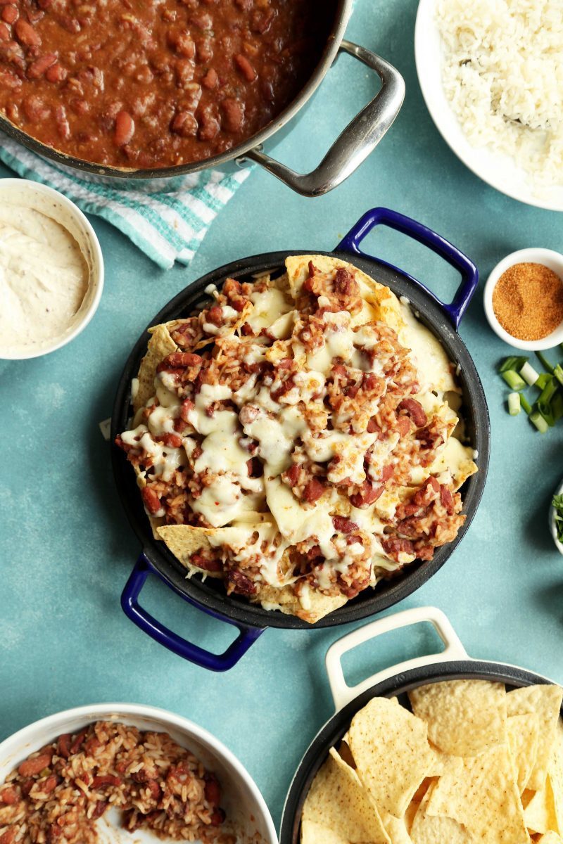 Red Beans and Rice Nachos - Joy the Baker