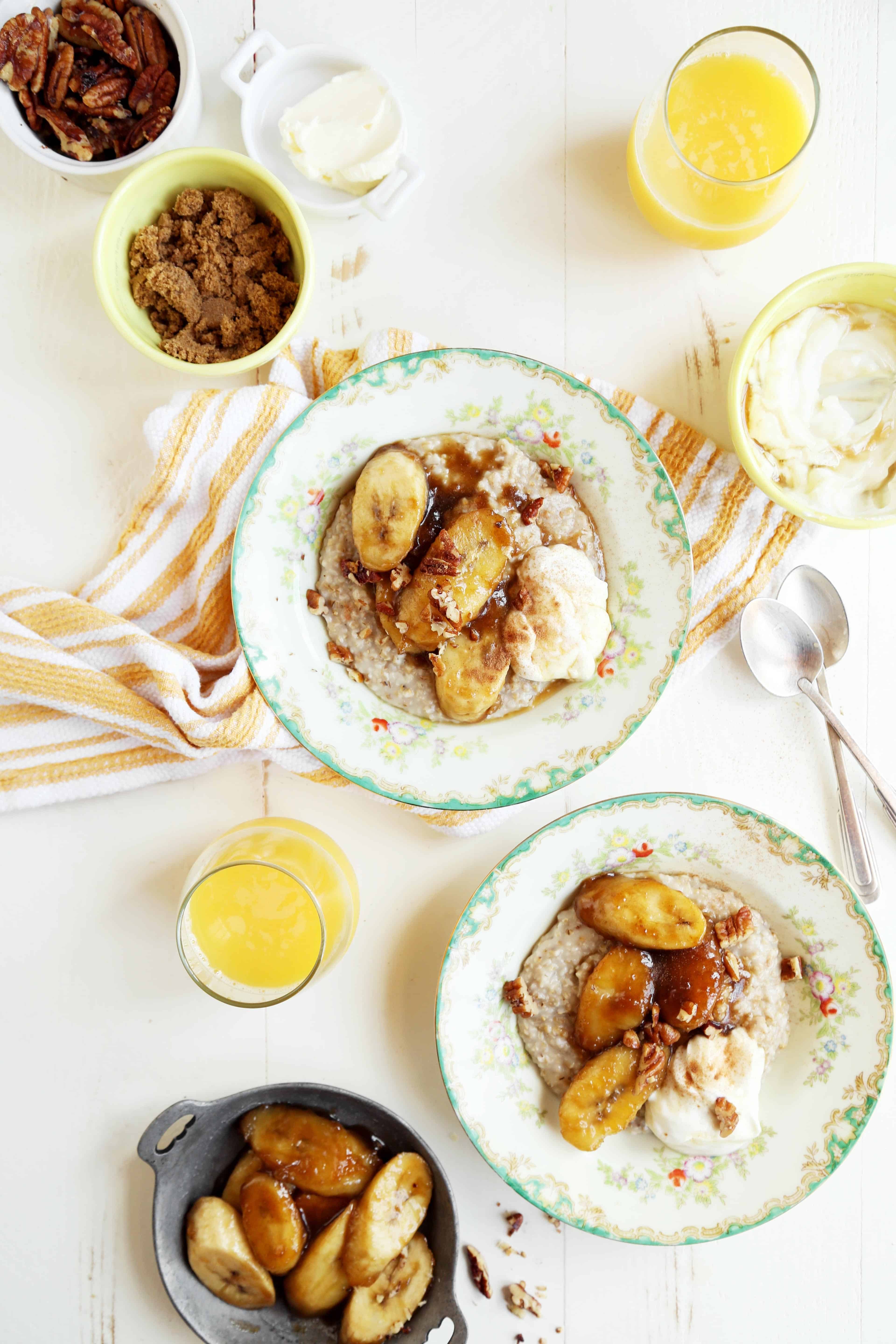 Caramelized Banana Oatmeal Breakfast - Joy the Baker