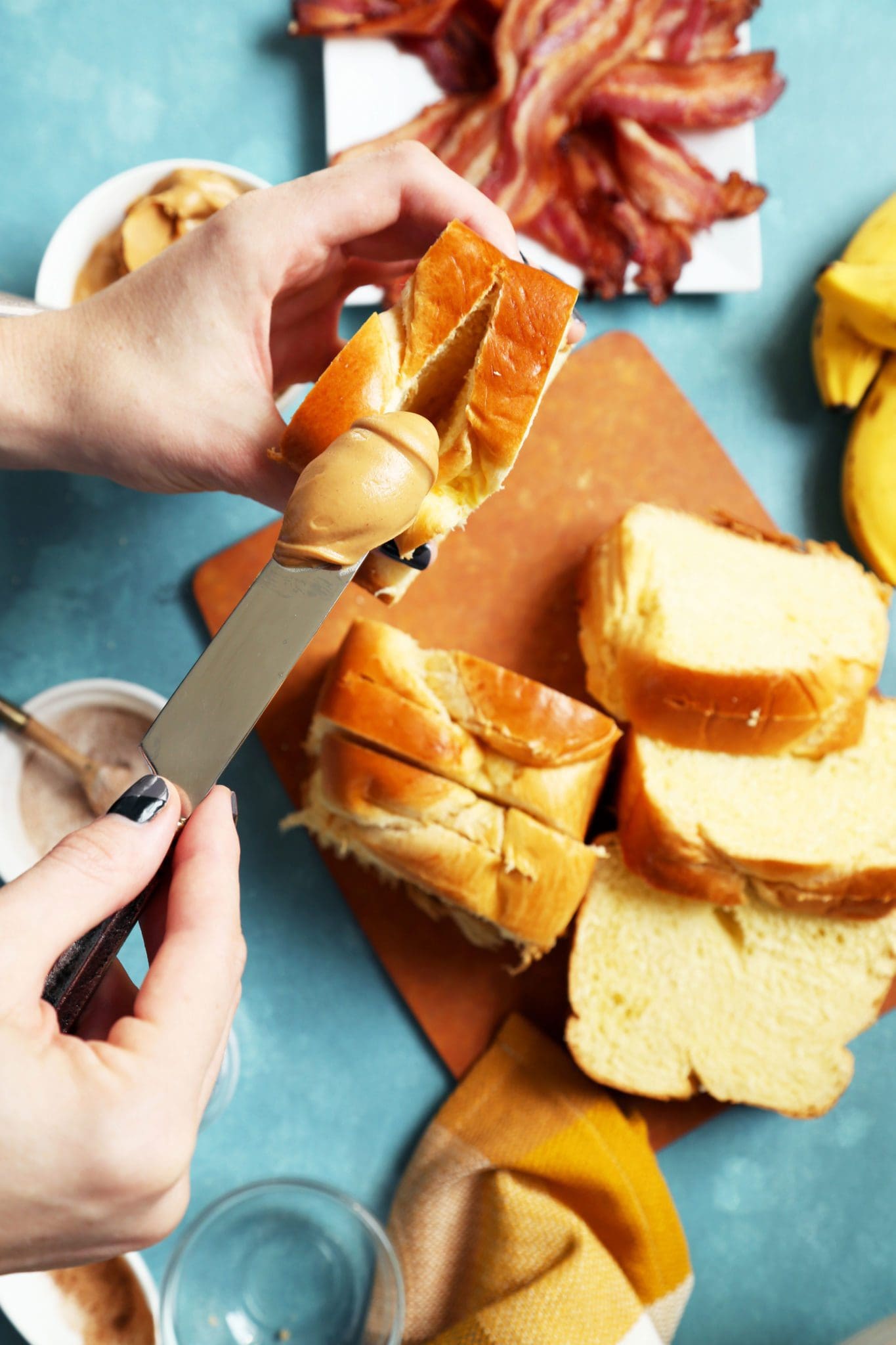 Peanut Butter, Bacon, and Banana French Toast Sandwiches Joy the Baker