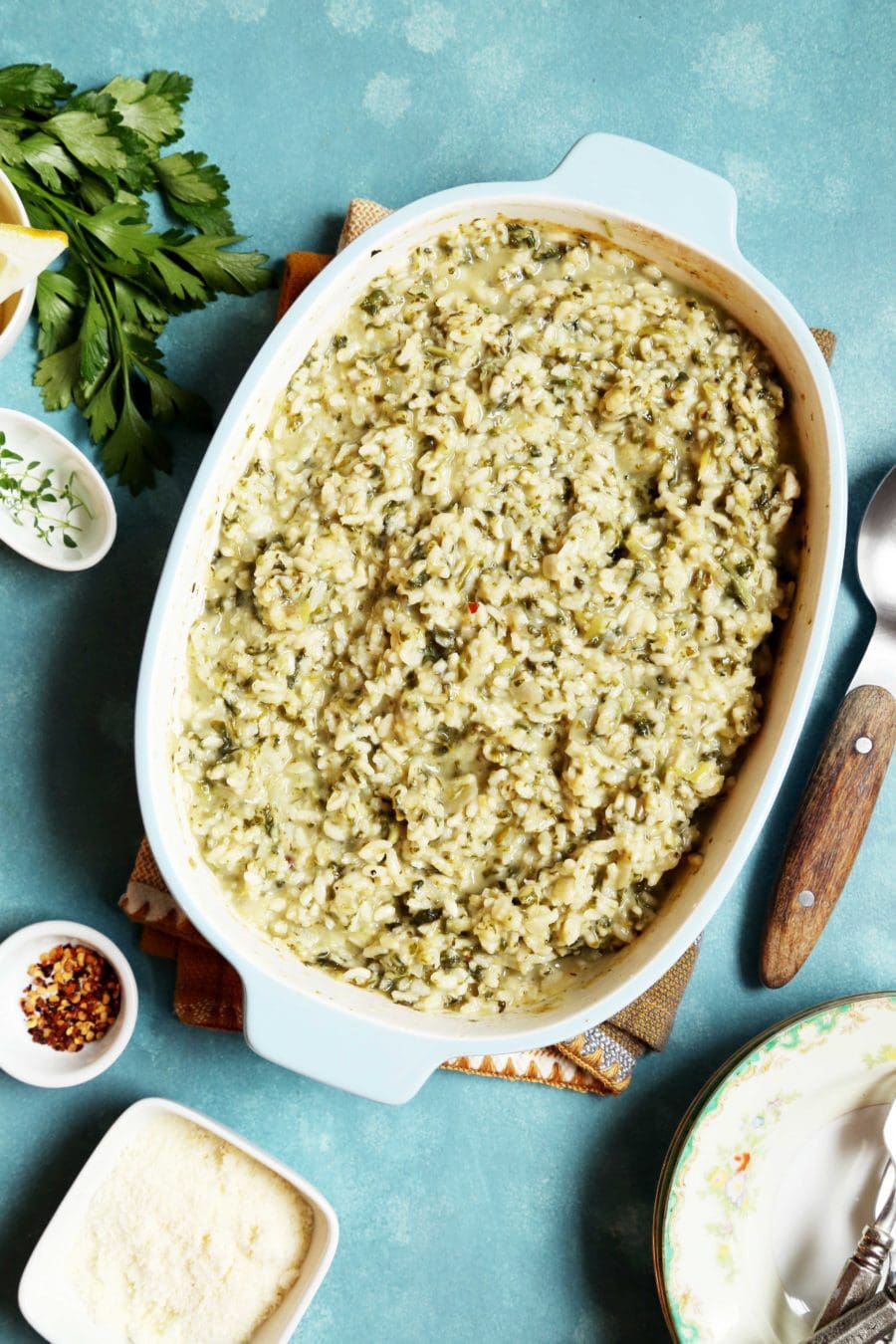 Baked Lemon Spinach Risotto Joy the Baker