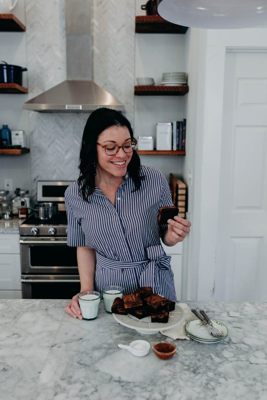 Bourbon Caramel Brownies - Joy the Baker