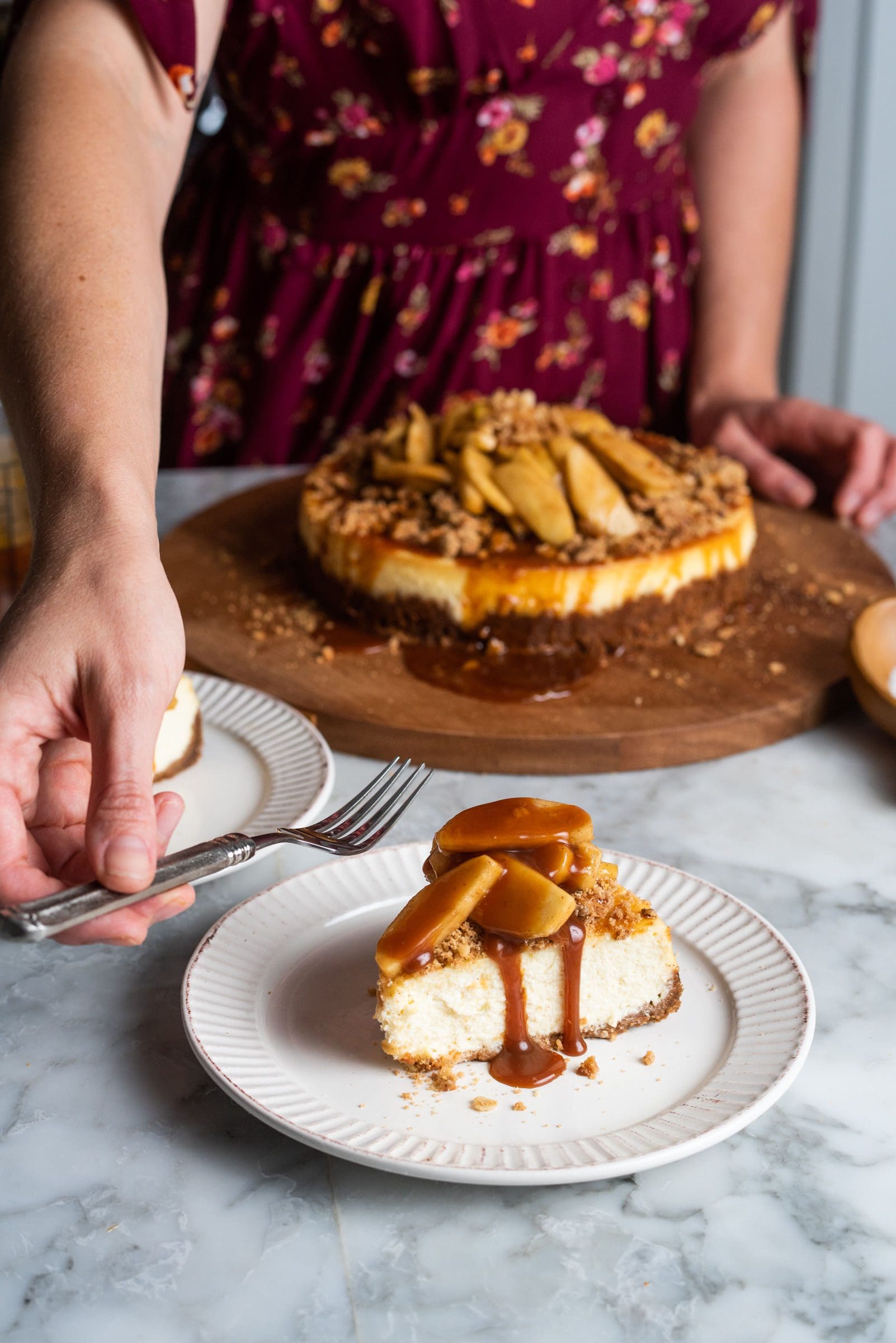 Caramel Apple Cheesecake with Oster® - Joy the Baker