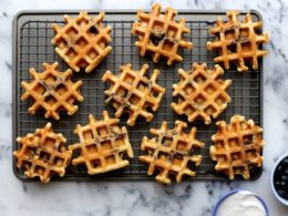 All The Blueberries Buttermilk Waffles Joy The Baker