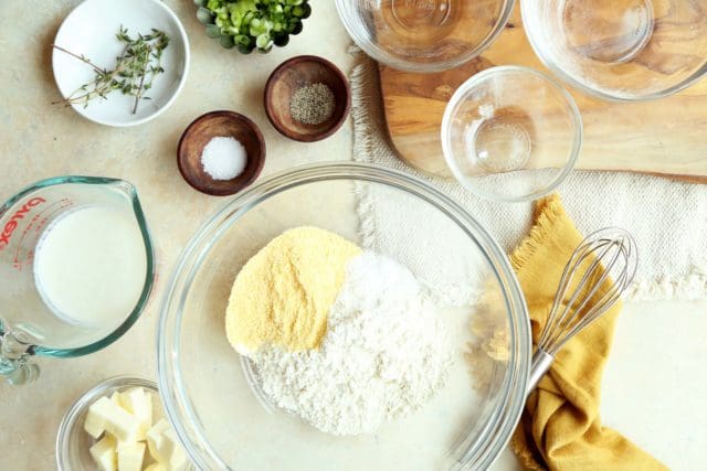 ingredients for cornbread dumplings