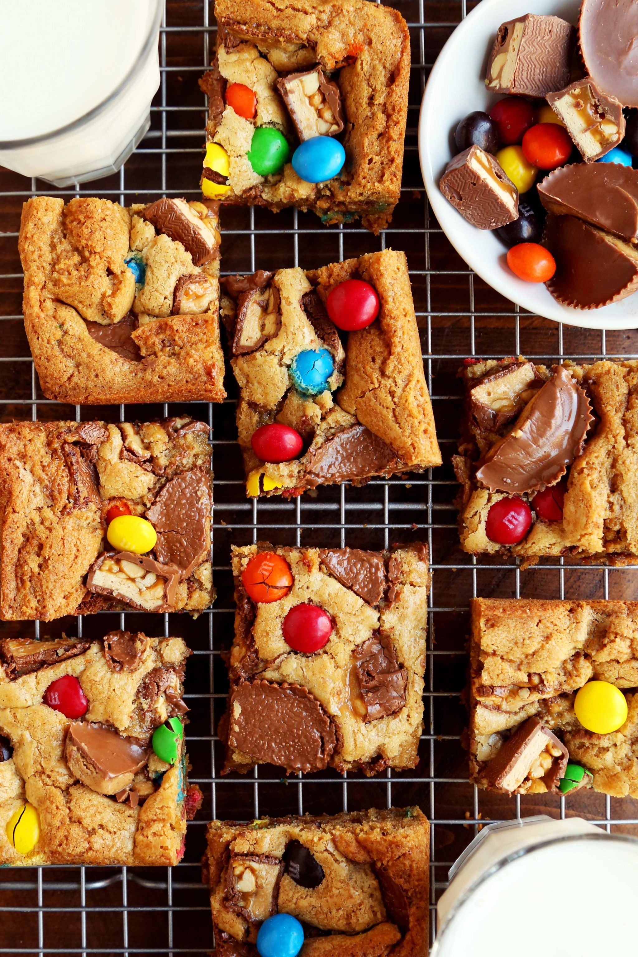 Candy Bar Blondies - Joy the Baker