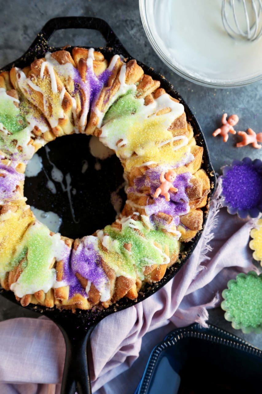 Pull-Apart Mardi Gras King Cake - Joy the Baker