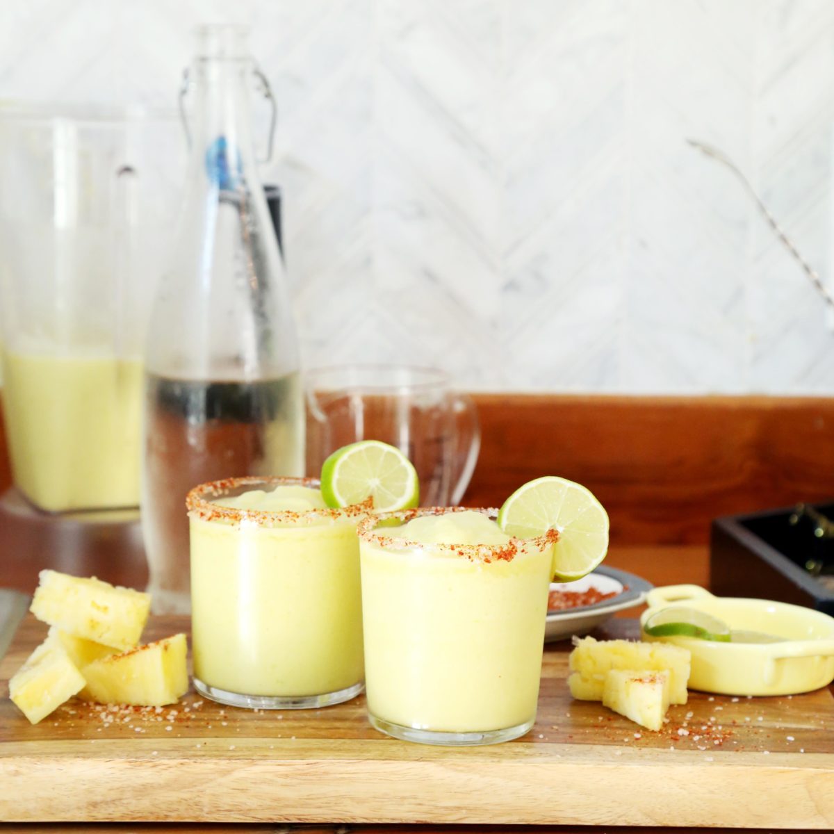 Frozen Pineapple Jalapeno Margaritas - Joy the Baker