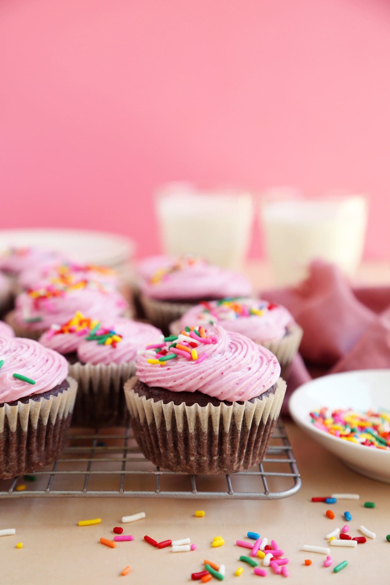 Birthday Cupcakes with Sprinkles (dairy free!) - Simply Whisked