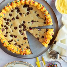 Giant Chocolate Chip Cookie Cake - Just a Taste