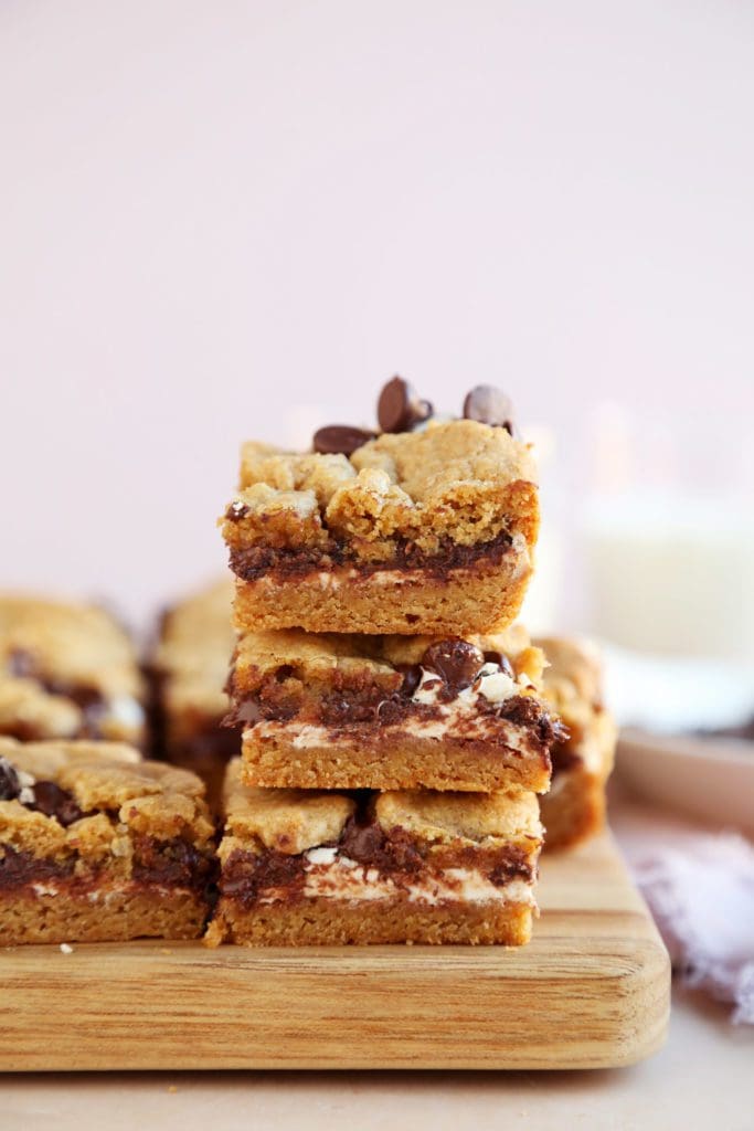Stacked moon pie squares.