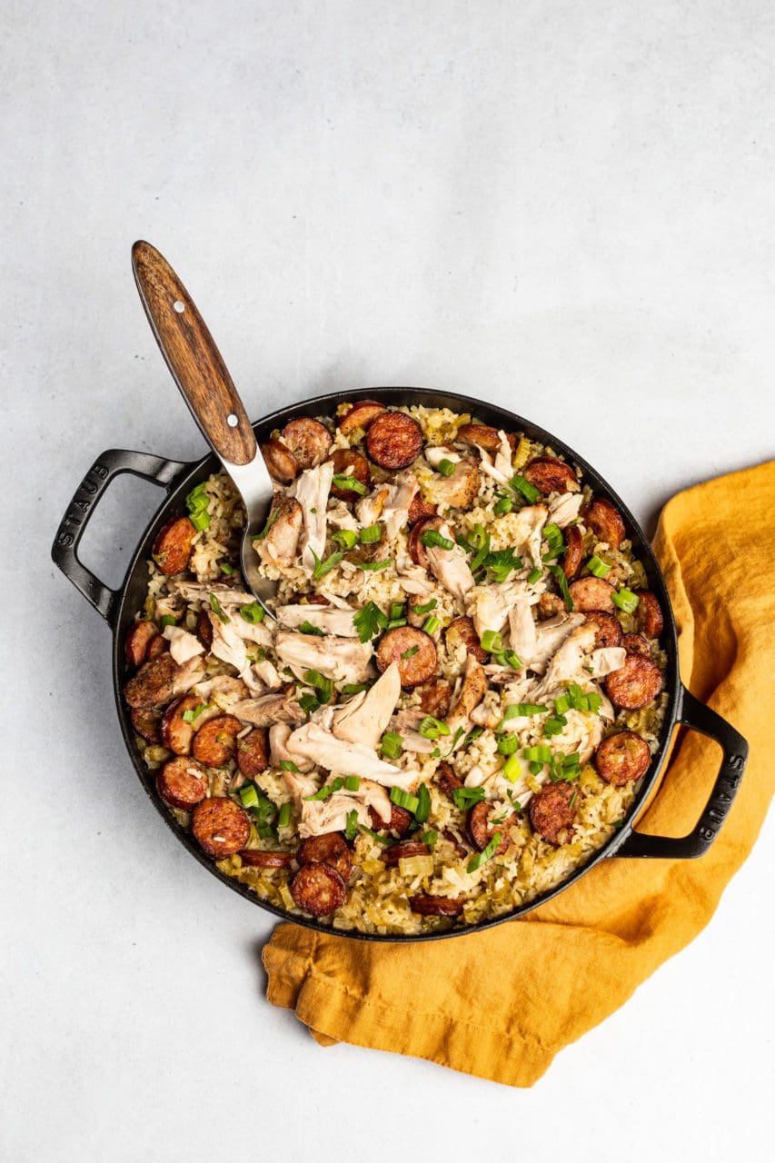 The Best Chicken and Sausage Cajun Jambalaya Recipe Joy the Baker