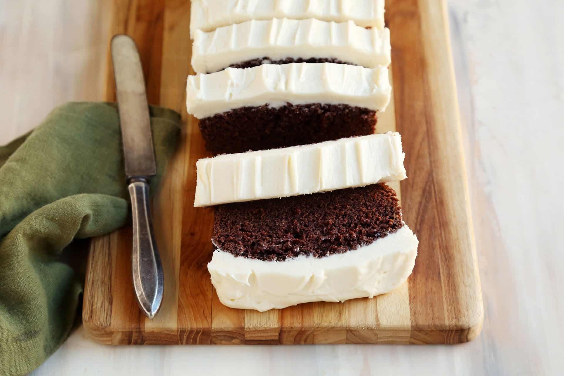 Chocolate Guinness Loaf Cake with Cream Cheese FrostingJoy the Baker