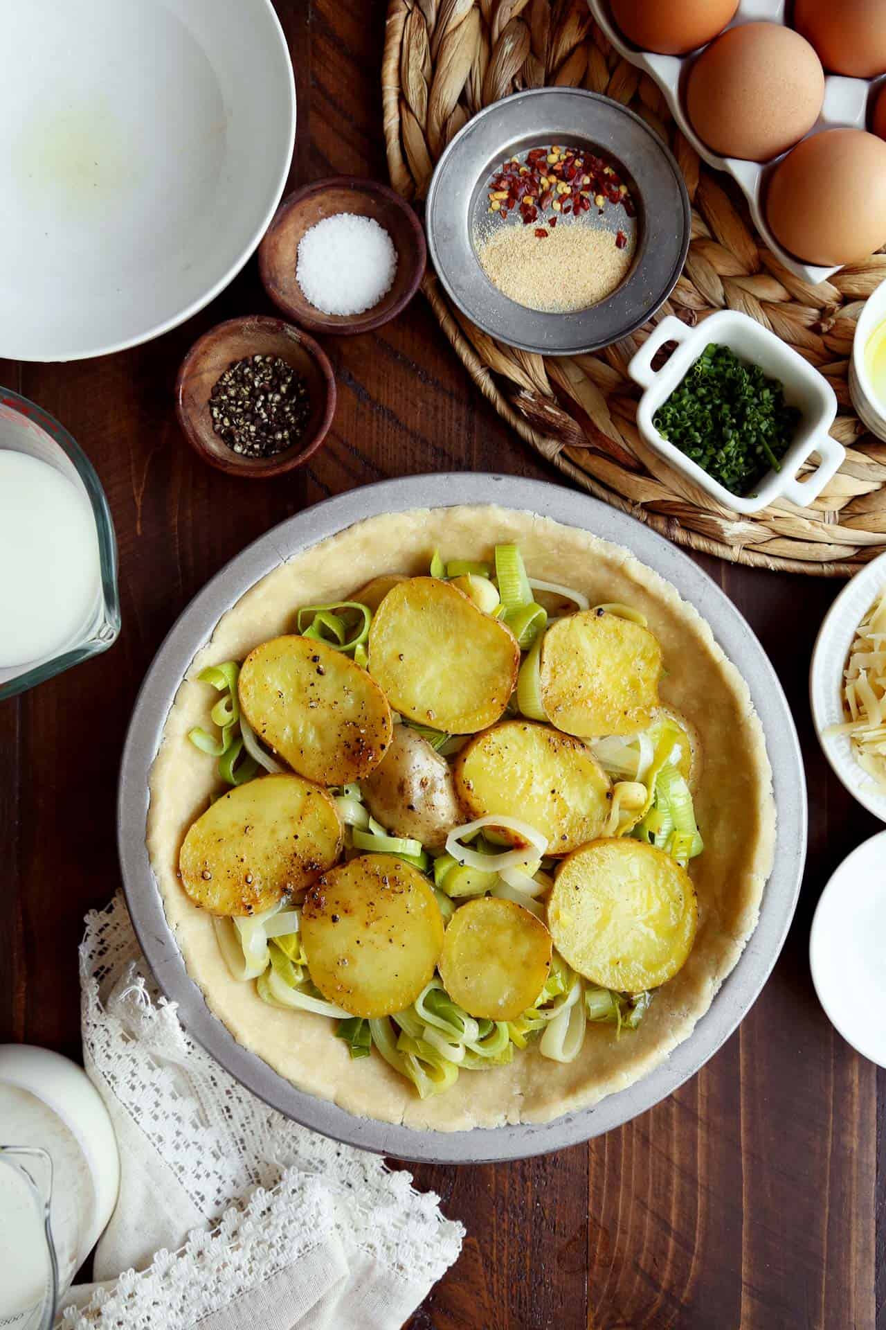 The Best Potato Leek Quiche Recipe with NoRoll Crust Joy the Baker