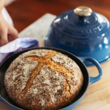 How To Transfer Bread Dough to a Hot Cast Iron Dutch Oven - Bread 101