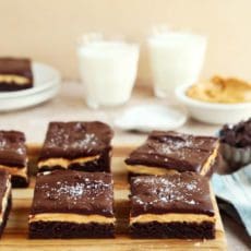 how to make better box brownies with chocolate and peanut butter