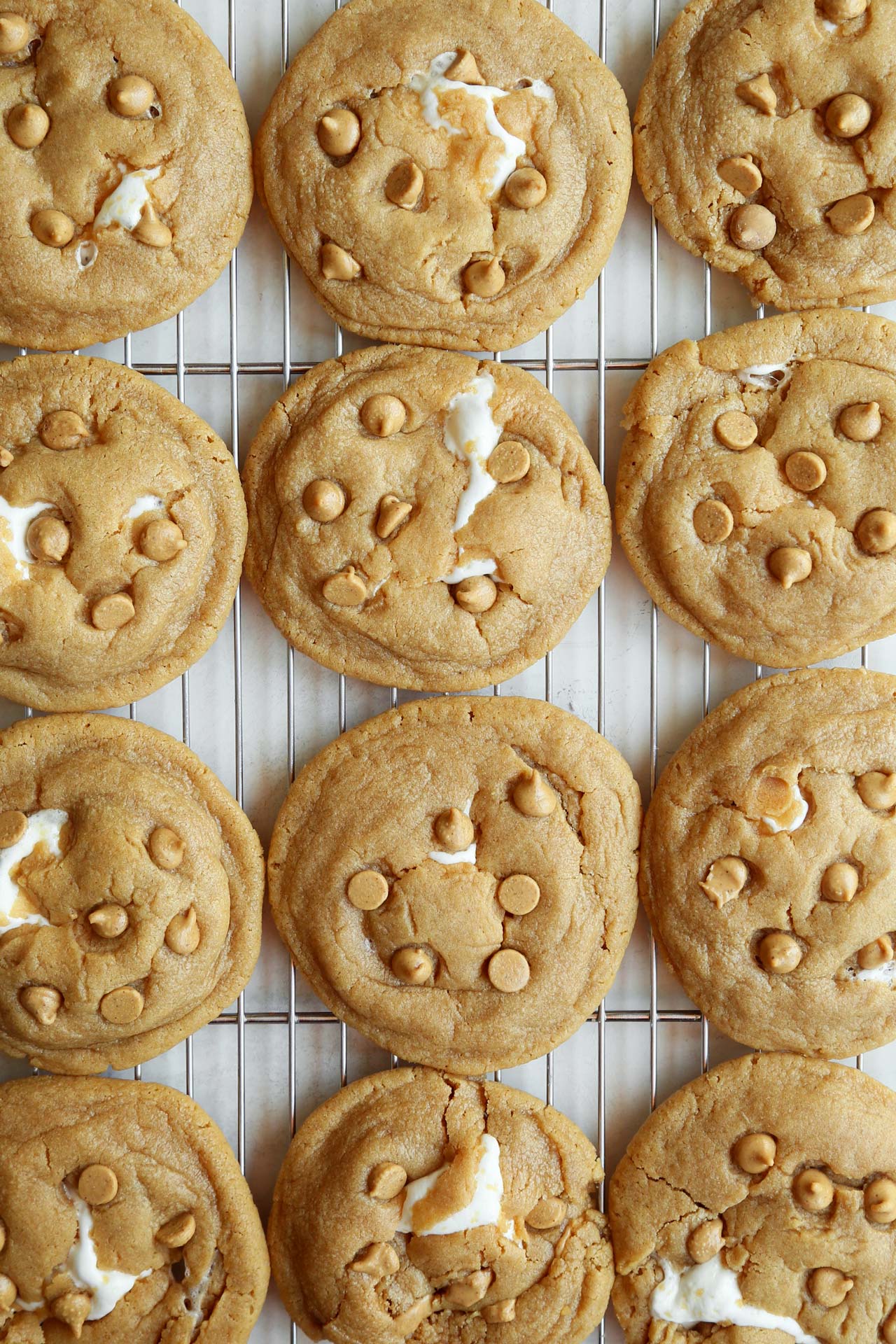 Fluffernutter Peanut Butter Cookies - Joy the Baker