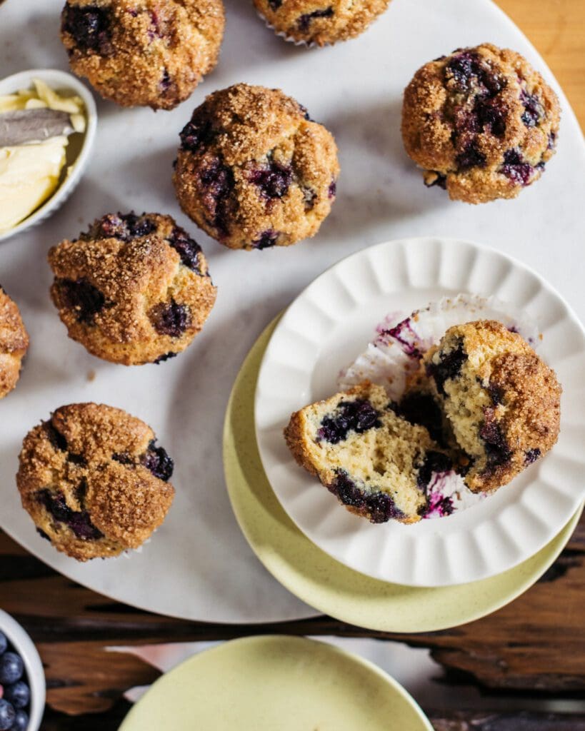 Gluten-Free Brown Butter Blueberry Muffins
