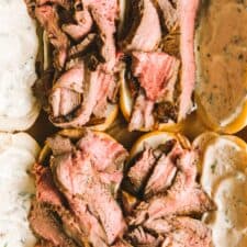 Sandwich Series: French Dip Steak Sandwich with horseradish mayo