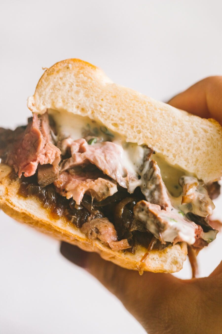 Sandwich Series: French Dip Steak Sandwich with horseradish mayo