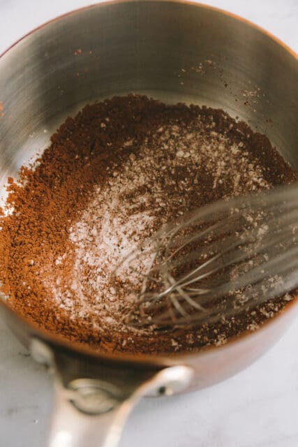 melting chocolate to add into recipe